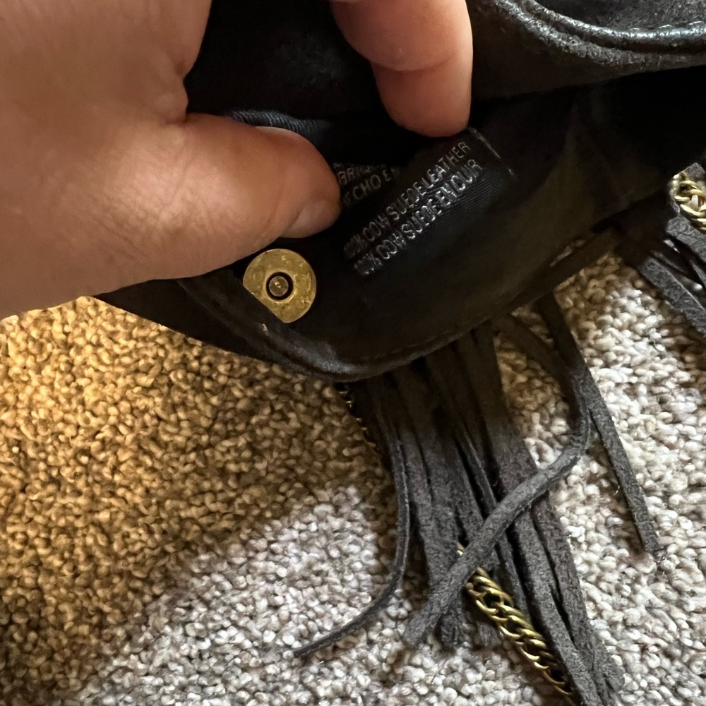 100% suede Crossbody bag